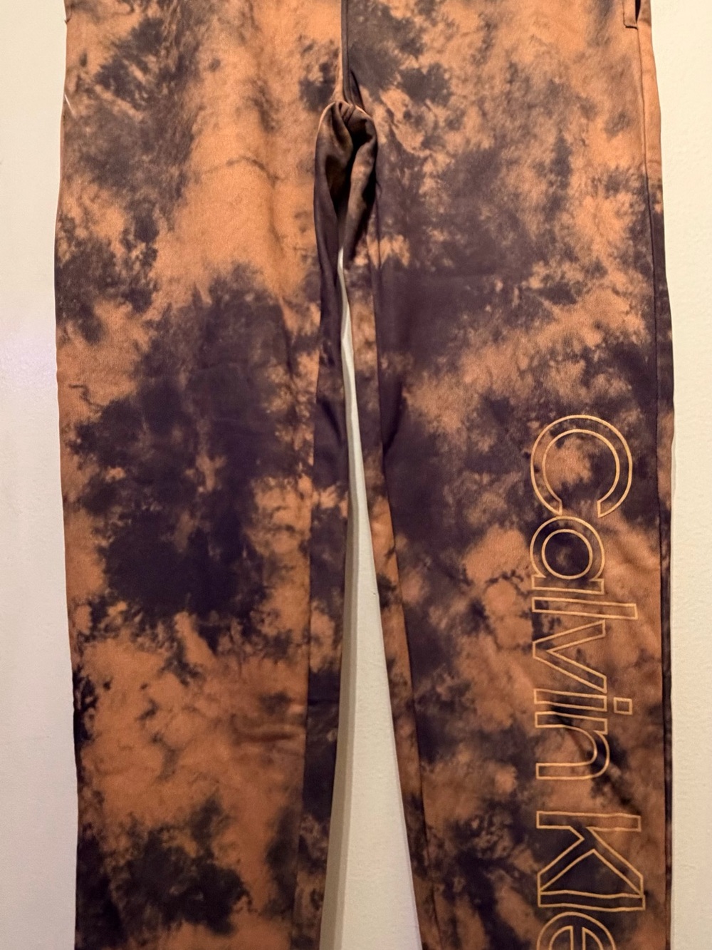 Calvin Klein Tie-Dye Jogger Bottoms - Brown/Black - Size Big Kids 10-12 (M)